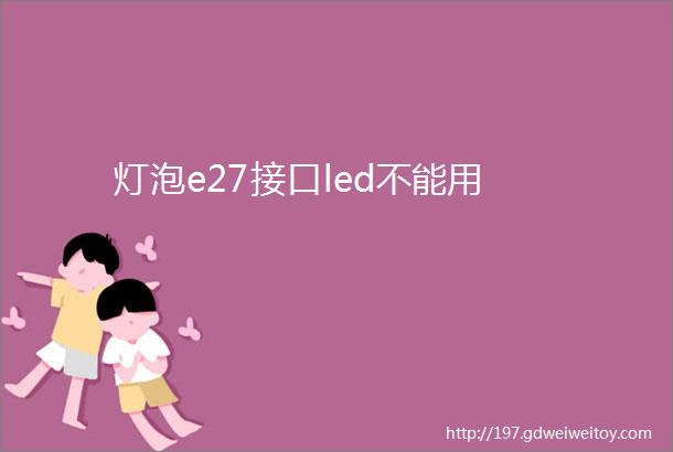 灯泡e27接口led不能用